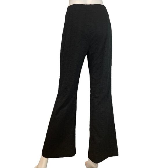 Womyn The Kennedy Eyelet Flare Long Pants Black Career Casual - Picture 6 of 10